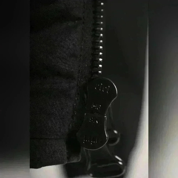 RUNWAY HELMUT LANG FW2000 Black Cotton Poplin Moto Tech Jacket Bomber XSMALL USA - Picture 9 of 11